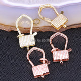 5PCS ZYZ180-9128 Micro Pave Zircon Clasp DIY Jewelry Findings