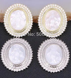 Mother Of Pearl Shell Jesus Oval Pendant Bead