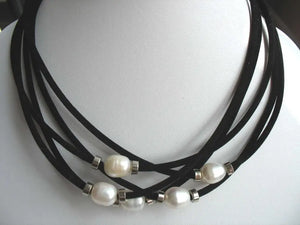 5PCS Freshwater Pearl 9-13mm Necklace 18-Inch Nature Beads