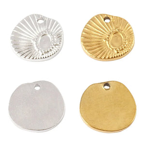 5PCS DIY Stainless Steel Charm Pendants for Jewelry Making