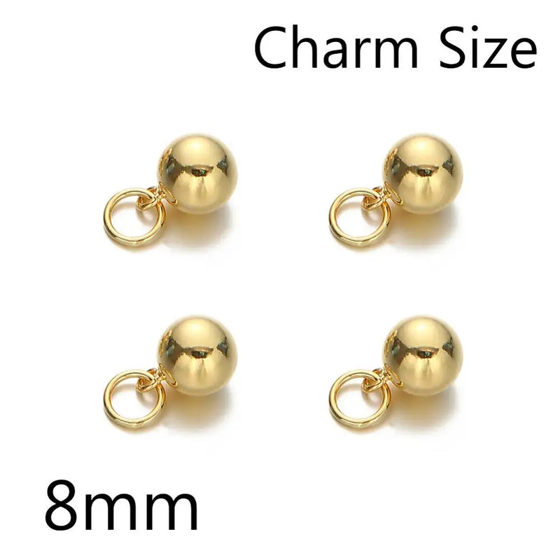 5PCS 925 Sterling Silver Ball Pendant for Jewelry Making