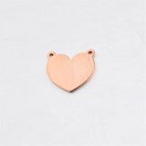 5PCS Stainless Steel Heart Pendant DIY Jewelry Making Charm Accessories