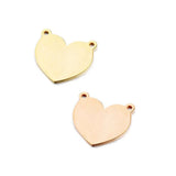 5PCS Stainless Steel Heart Pendant DIY Jewelry Making Charm Accessories