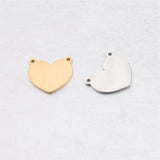 5PCS Stainless Steel Heart Pendant DIY Jewelry Making Charm Accessories