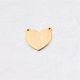5PCS Stainless Steel Heart Pendant DIY Jewelry Making Charm Accessories