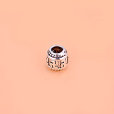 5PCS Retro Bead S925 Sterling Silver Thai Silver Beads DIY Jewelry