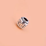 5PCS Retro Bead S925 Sterling Silver Thai Silver Beads DIY Jewelry