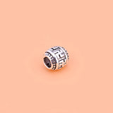 5PCS Retro Bead S925 Sterling Silver Thai Silver Beads DIY Jewelry