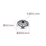 5PCSS925 Thai Silver Flying Saucer Beads Jewelry DIY Accessories