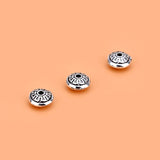 5PCSS925 Thai Silver Flying Saucer Beads Jewelry DIY Accessories