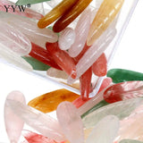 Leaf Shape Natural Stone Pendants 35x10x5mm - DIY Necklace Jewelry Making