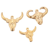 5PCs Cow Charms Stainless Steel Animal Pendants for DIY Jewelry Making
