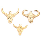5PCs Cow Charms Stainless Steel Animal Pendants for DIY Jewelry Making