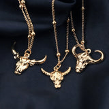 5PCs Cow Charms Stainless Steel Animal Pendants for DIY Jewelry Making