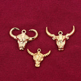 5PCs Cow Charms Stainless Steel Animal Pendants for DIY Jewelry Making