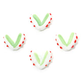 5PCs Lampwork Glass Sweet Beads Heart Multicolor Dot Spacer Beads DIY Jewelry