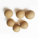5PCs Natural Wooden Balls Big Size Wood Ball Spacer Beads No Hole 45mm-60mm