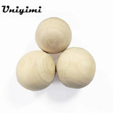 5PCs Natural Wooden Balls Big Size Wood Ball Spacer Beads No Hole 45mm-60mm