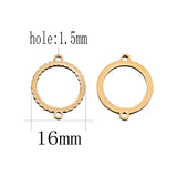 5PCs Stainless Steel Circle Charms Pendant DIY Bracelet Jewelry Making