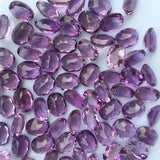 5pcs Amethyst Loose Beads 6x8mm AA Flat Oval Faceted for DIY Earrings