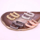 5 Pairs CZ Silver Geometric Rectangle Hoop Earrings for Women 14*18MM