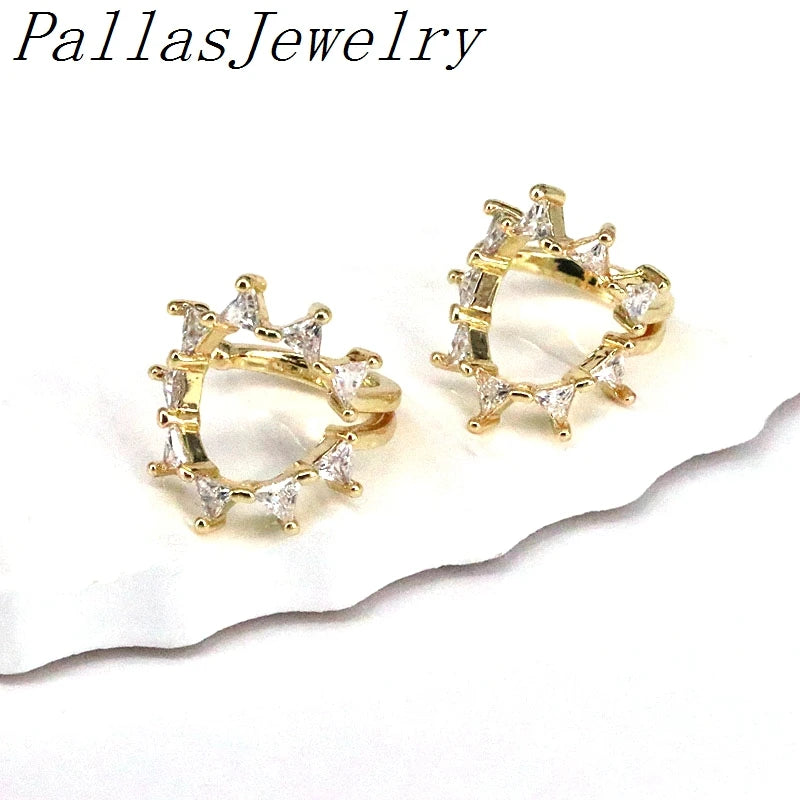 5Pairs CZ Crystal Zircon Ear Cuff Piercing Earrings Statement Party Gift