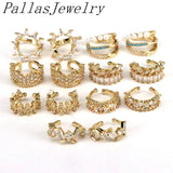 5Pairs CZ Crystal Zircon Ear Cuff Piercing Earrings Statement Party Gift