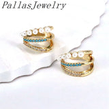 5Pairs CZ Crystal Zircon Ear Cuff Piercing Earrings Statement Party Gift