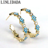 Dainty Hamsa Hand Stud Earrings for Women Girls