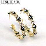 Dainty Hamsa Hand Stud Earrings for Women Girls