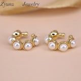 5Pairs Pearl Shells Ear Cuff for Women Circle Earclips