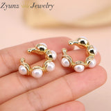 5Pairs Pearl Shells Ear Cuff for Women Circle Earclips
