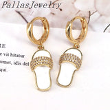 5Pairs Zircon Women Jewelry Earrings Slippers Earrings