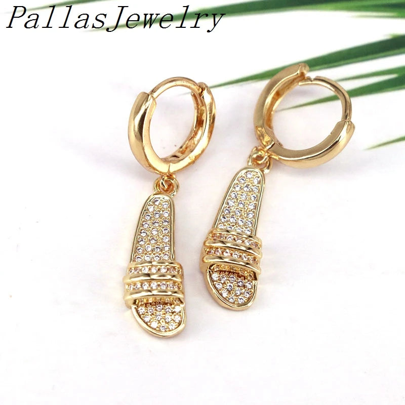5Pairs Zircon Women Jewelry Earrings Slippers Earrings