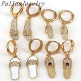 5Pairs Zircon Women Jewelry Earrings Slippers Earrings