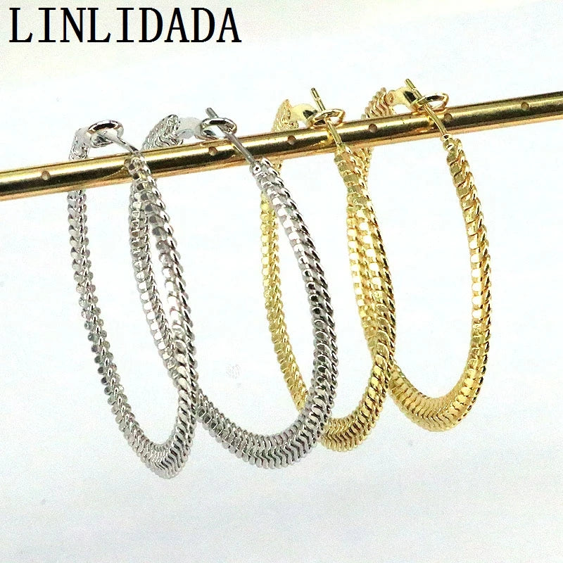 5Pairs Geometric Metal Earrings Vintage Hoop Earrings for Women
