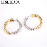 5Pairs Gold-Silver Circle Earrings Huggie Hoops Statement Jewelry