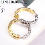5Pairs Gold-Silver Circle Earrings Huggie Hoops Statement Jewelry