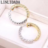 5Pairs Gold-Silver Circle Earrings Huggie Hoops Statement Jewelry