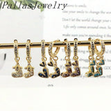 Love Heart CZ Zirconia Hoop Earrings Crystal Bohemian Jewelry