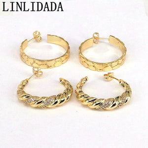 5Pairs Women Stud Earrings Metal Statement Earring Classic Jewelry