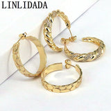 5Pairs Women Stud Earrings Metal Statement Earring Classic Jewelry