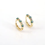 Minimalist CZ Zircon Round Hoop Earrings