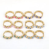 Minimalist CZ Zircon Round Hoop Earrings