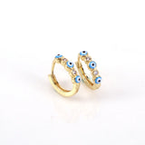 Minimalist CZ Zircon Round Hoop Earrings