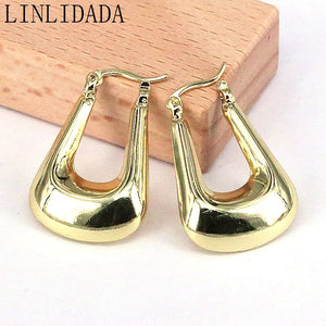 5Pairs Geometric Hoop Earrings 18K Plated for Wedding Party