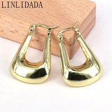 5Pairs Geometric Hoop Earrings 18K Plated for Wedding Party