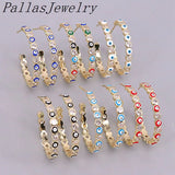 Bohemian Eye Hoop Earrings Vintage Wedding Jewelry