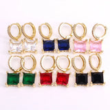 5Pairs Zircon Wedding Hoop Earrings For Women