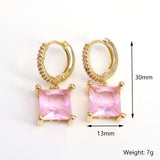 5Pairs Zircon Wedding Hoop Earrings For Women